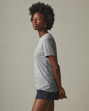 women's premium slub crew tee